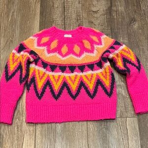 Cat &Jack girls Colorful Geometric Pattern Sweater Large. Like new